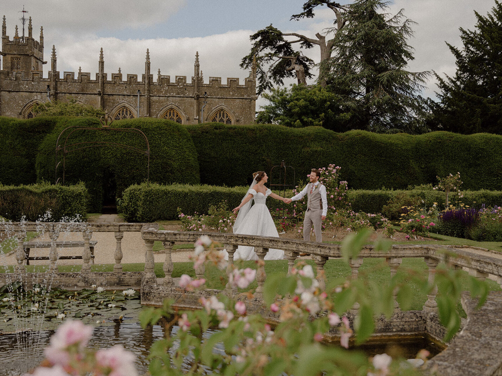 As the sunset over the rose garden, private moments can be captured.