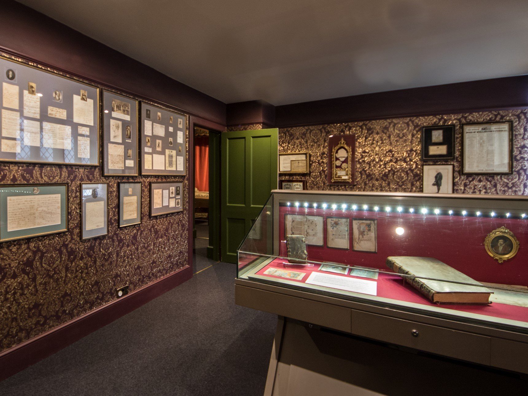 Document room containing autograph collection