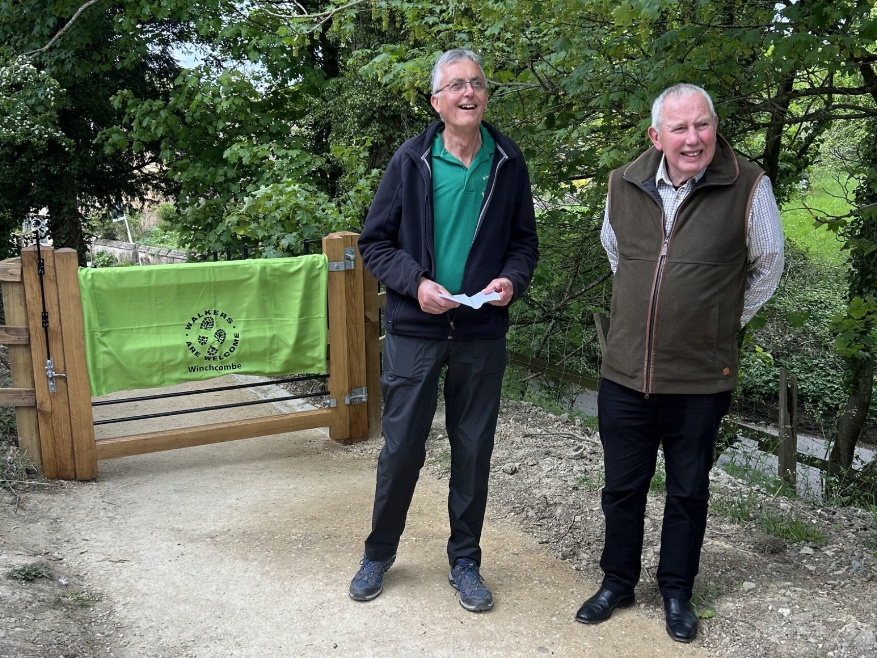 Robert Talbot from Winchcombe Walkers are Welcome and Town Councillor Jim Mason