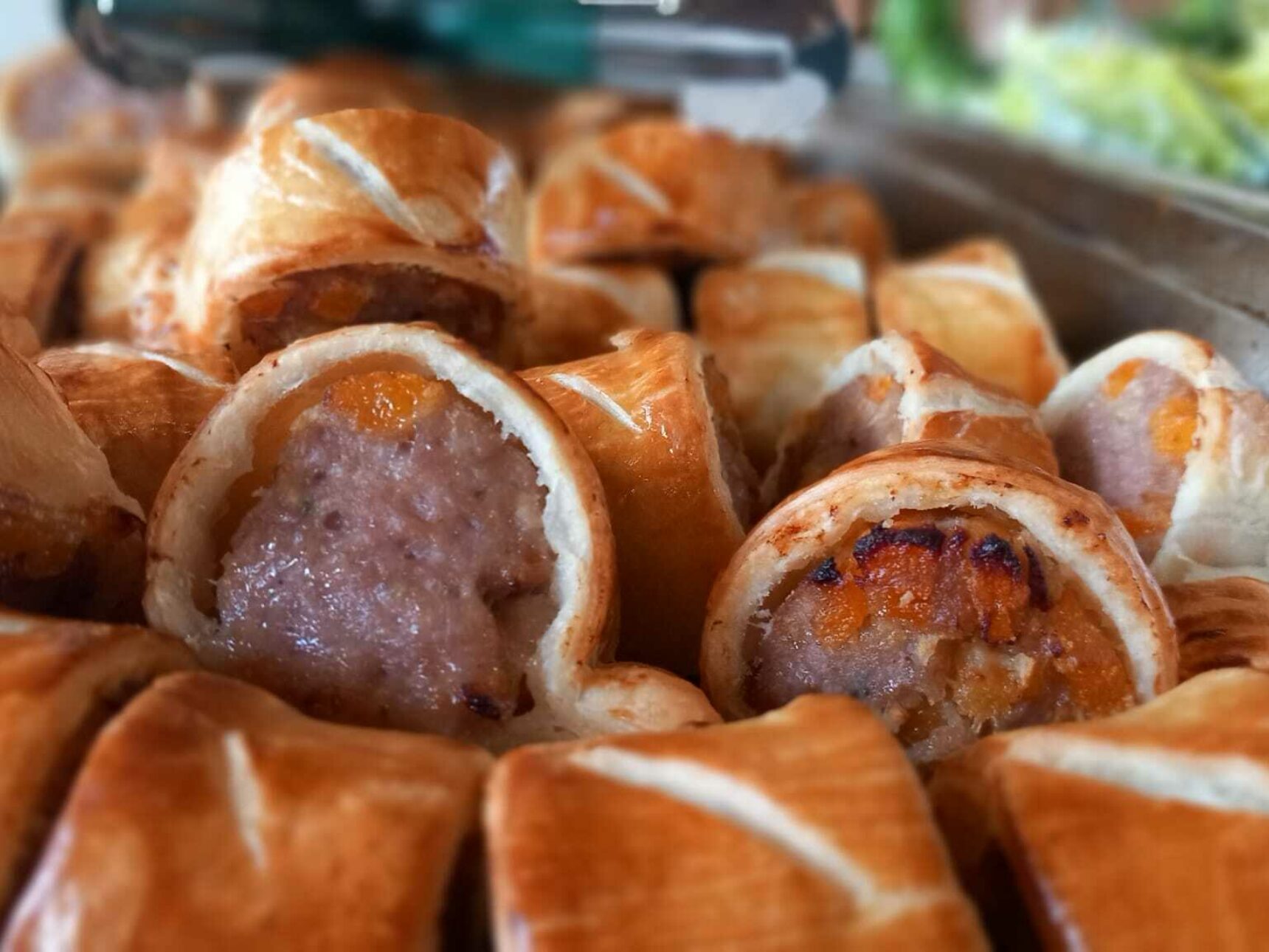 Hot food snack - sausage rolls