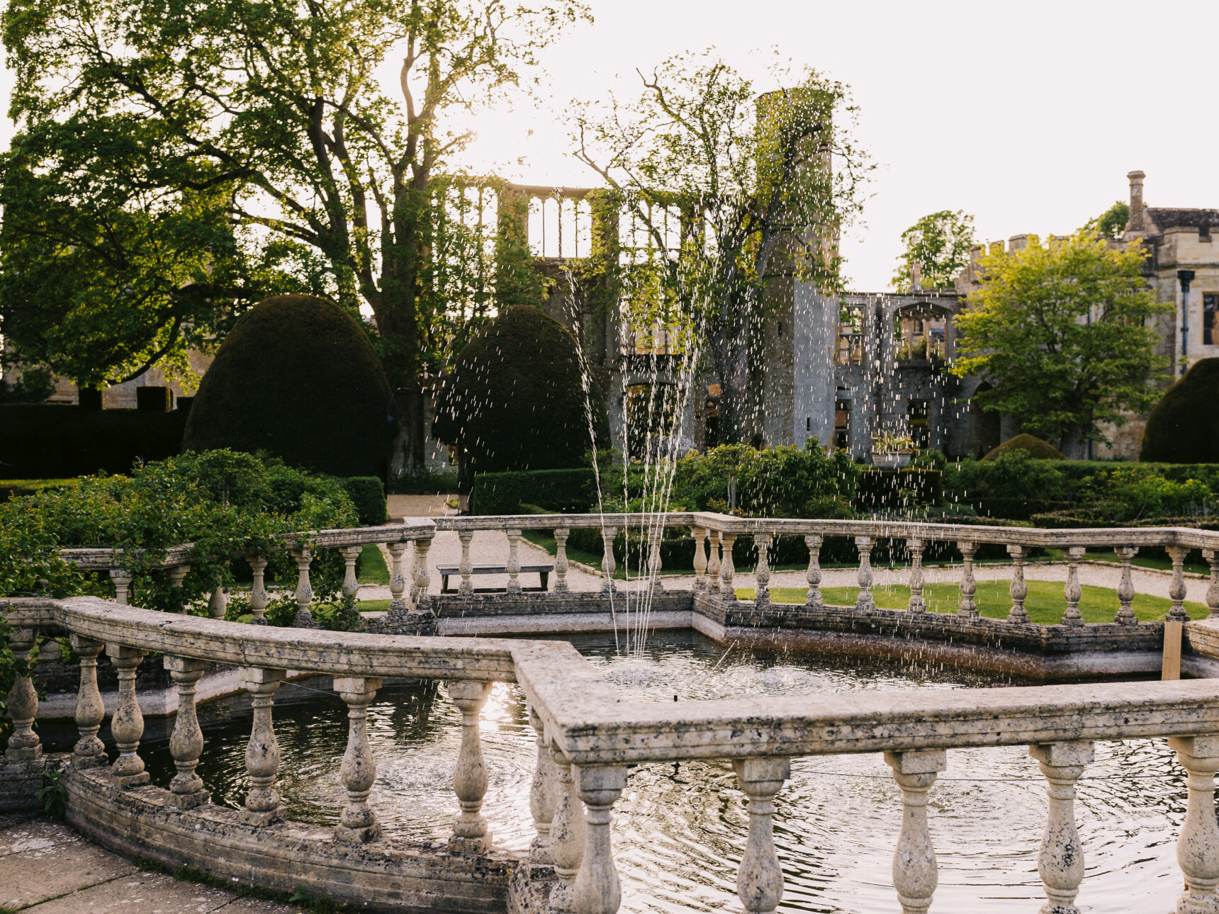 The Rose Garden as the sun begins to set
